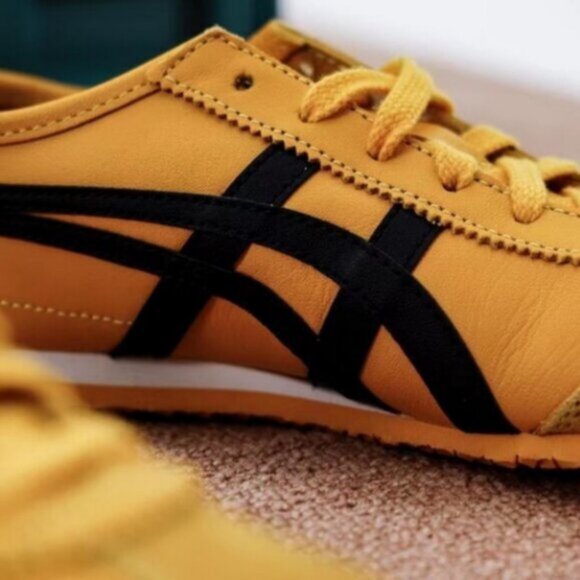 Onitsuka Tiger By Asics Mexico 66 Yellow Black Sneakers - Picture 2 of 6